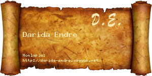 Darida Endre névjegykártya
